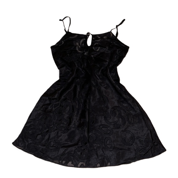 Disney Dresses & Skirts - The Disney Catalog Black Spaghetti Straps Patterned Slip Dress Size M